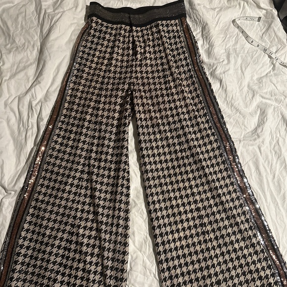 Anthropologie Byron Lars Houndstooth Wide-Leg Pants